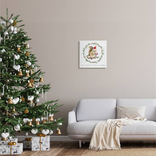 Stupell Industries Warm Wishes & Candy Kisses Phrase Canvas Wall Art